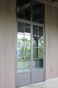 Custom Steel Door and Transom Window Details